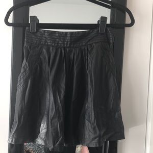 Black “leather” skirt with pockets